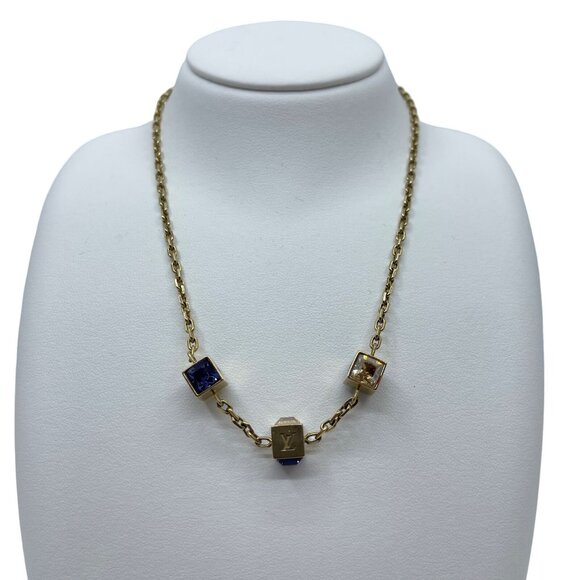 Authentic LOUIS VUITTON Collier Gambling Necklace M65096 Metallic #36634615 - Picture 2 of 11